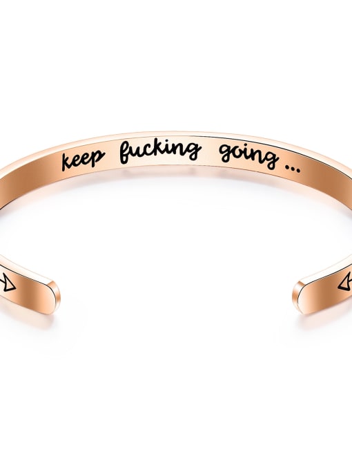 [942] Rose Gold Stainless Steel With Gold Plated Trendy  Minimalist Bangles